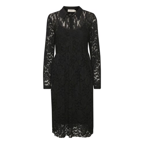 CREAM ALICIA LACE DRESS - BLACK