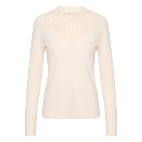 CREAM TRULLA JERSEY BLOUSE