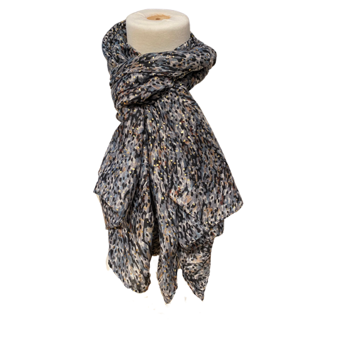 REGINA SCARF - GREY-GOLD